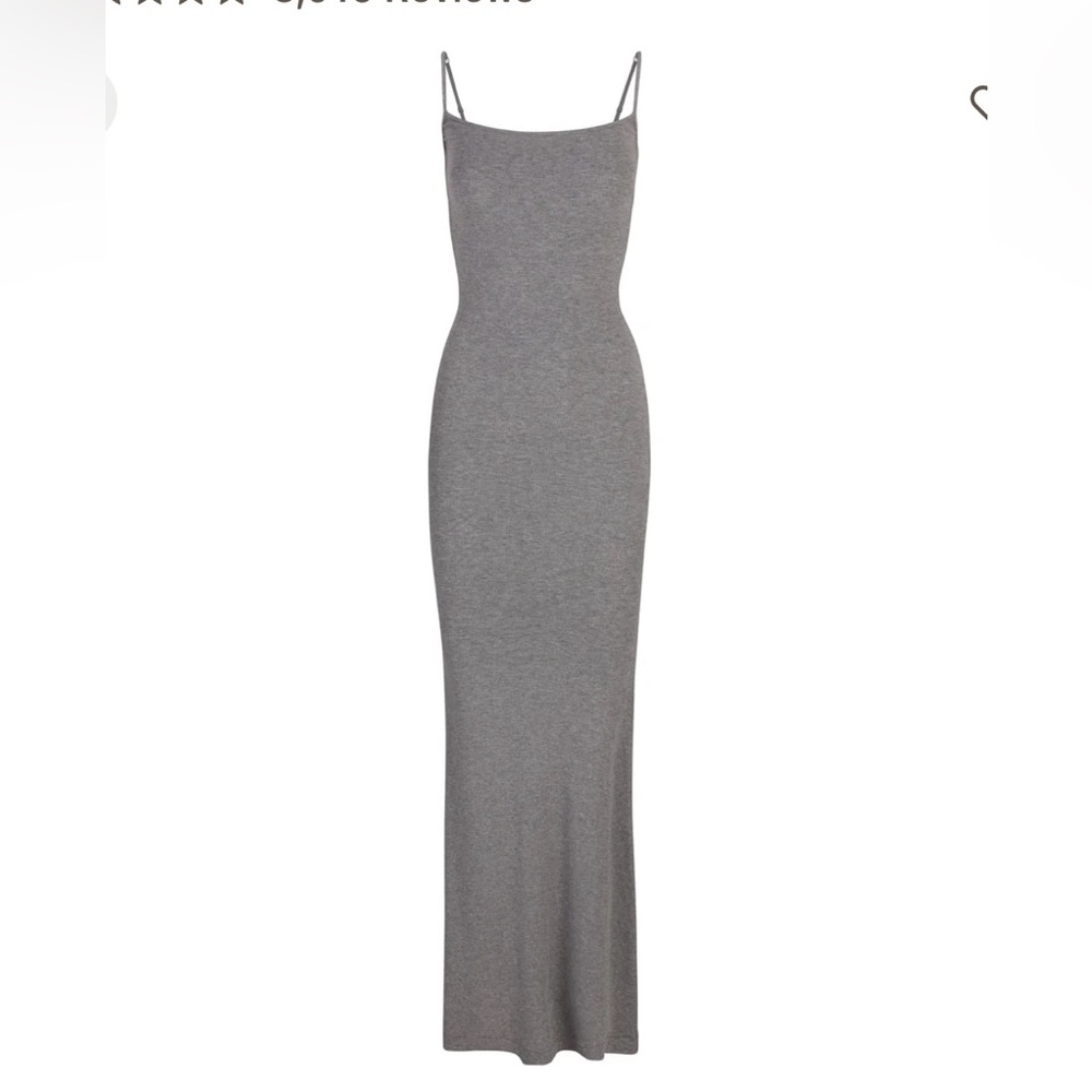 SKIMS LONG SLIP DRESS 🥰 Small in Heather Gray NWT